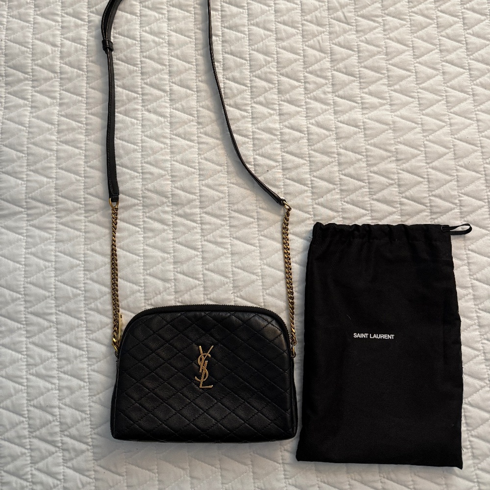 YSL, Gaby- Small  black quilted crossbody bag
